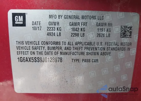 2018 Cadillac Cts Luxury from USA, damaged, VIN 1G6AX5SS9J0128978